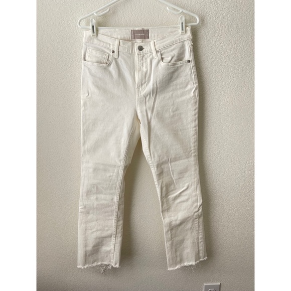 Everlane Kick Crop Jean in Bone - Picture 3 of 5